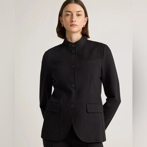 Quince | Women’s | Black Mandarin Collar | Button Front Jacket Blazer | XL | NWT